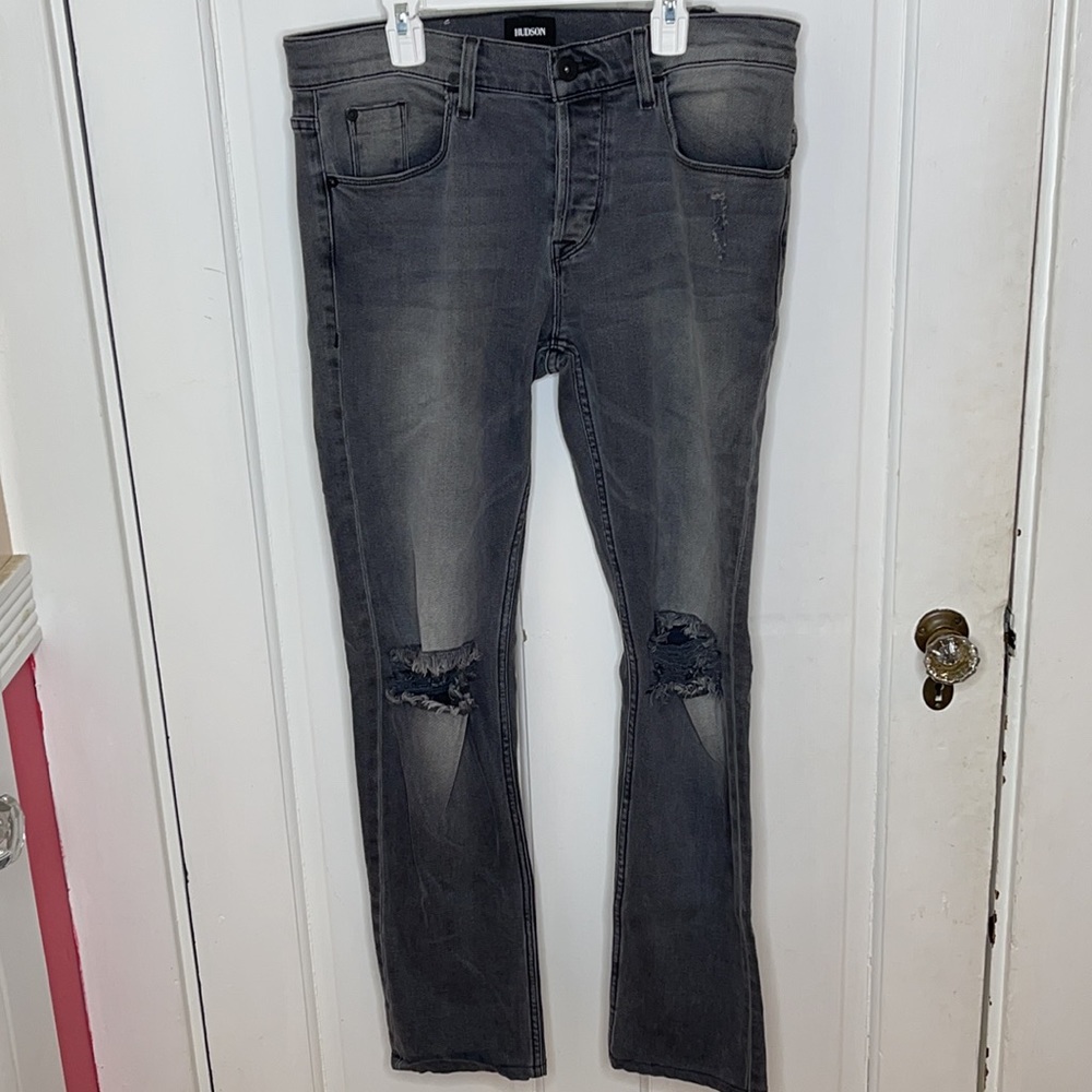 HUDSON•DISTRESSED•Gray•SARTOR•Jeans - Picture 3 of 11